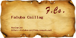 Faluba Csillag névjegykártya